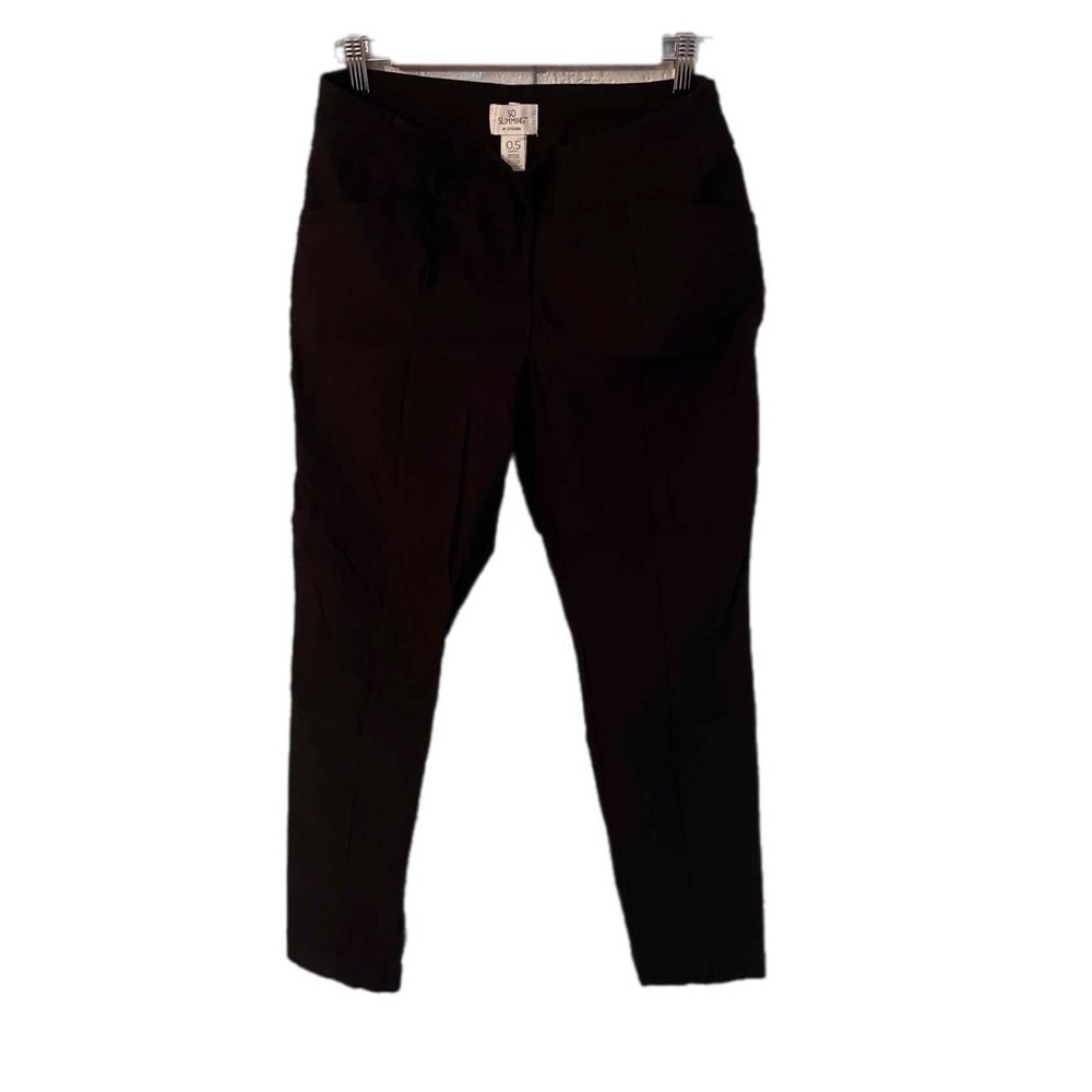 Chico's So Slimming Pants Women 0.5 Short Black Excellent Ankle Tapered Stretch